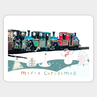 Happy Christmas for train lovers Sticker